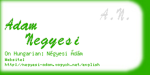 adam negyesi business card